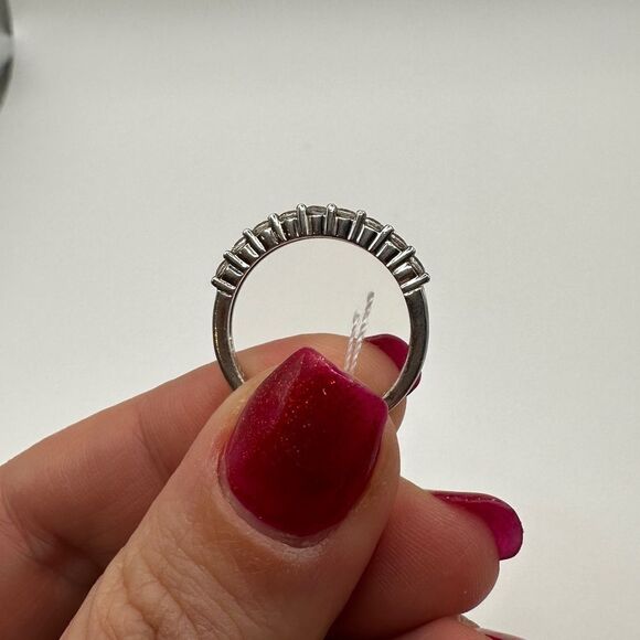 SALE! Beautiful, simple CZ diamond band in stamped sterling silver! - Picture 10 of 10